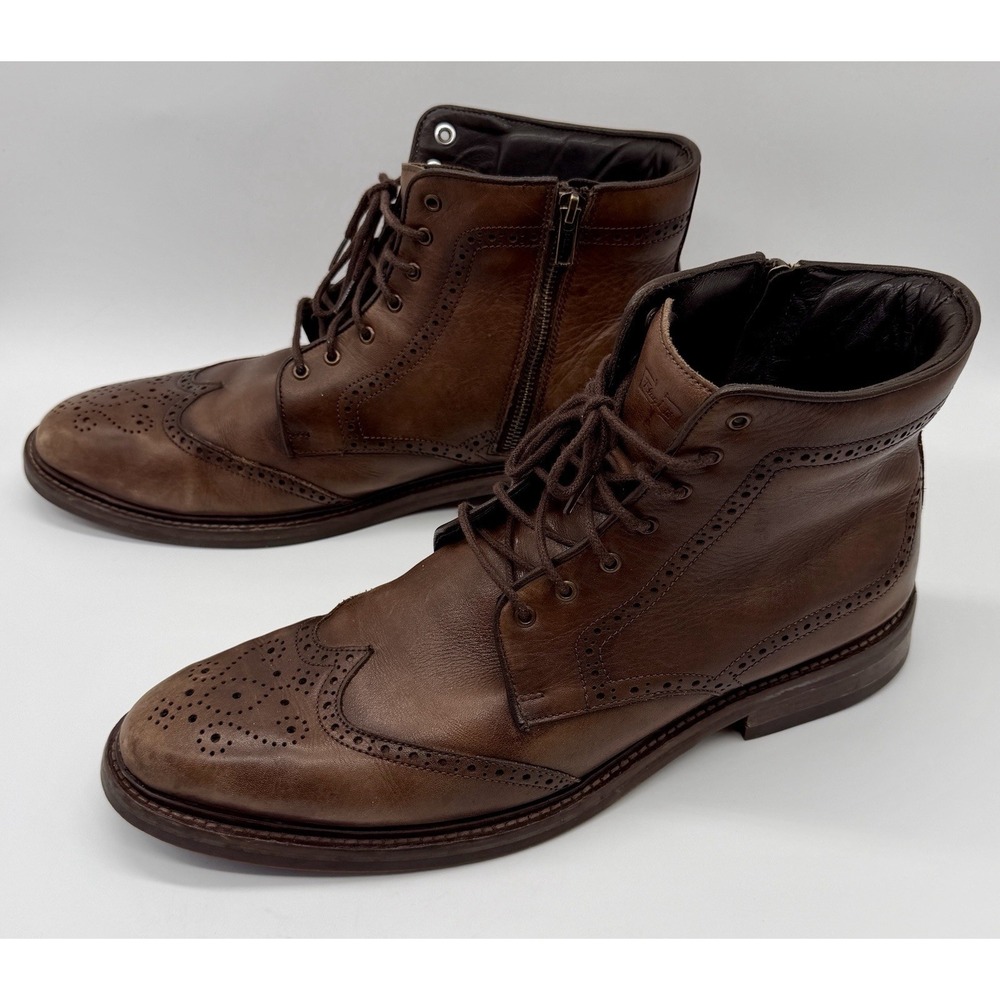 Flag Ltd X Nappa Glove Men's Brown Leather Boots Brazil Size 13M 724FL0026‎